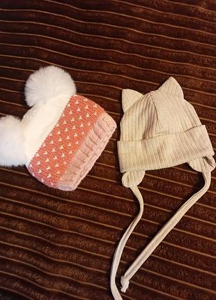 Шапки на девочку 42см