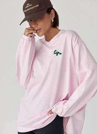 Лонг вільного фасону з написом