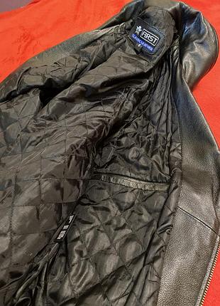 Куртка шкіряна байкерська косуха чоловіча first classic leather розмір «s»