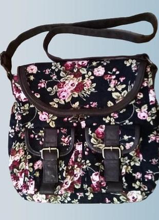 Сумка женская с цветочным принтом