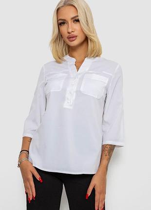 Блуза однотонная цвет белый
