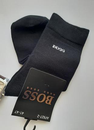 Шкарпетки чоловічі кашемірові високі чорні з брендовим значком преміум якість