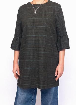Платье туника в клетку mulaya.