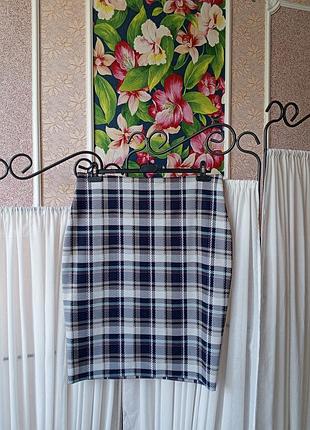 Красива якісна плотна юбка в клітинку m&s collection.