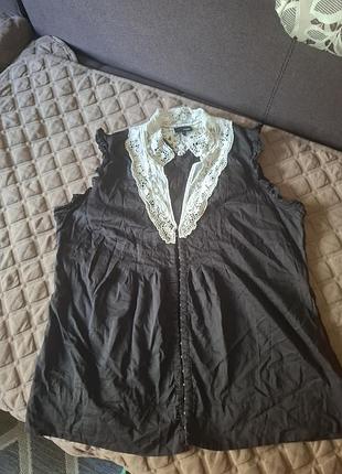 Блуза, коттон, винтажный стиль, 50-52р