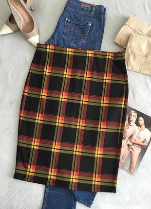 Стильная красивая юбка карандаш в осеннем стиле в размере 16