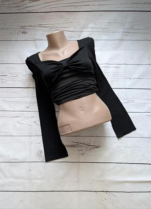 Черный топ в сетку от shein