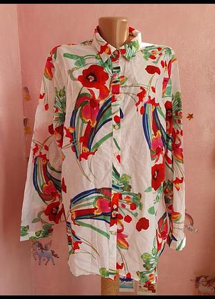 Батистовая рубашка с цветами