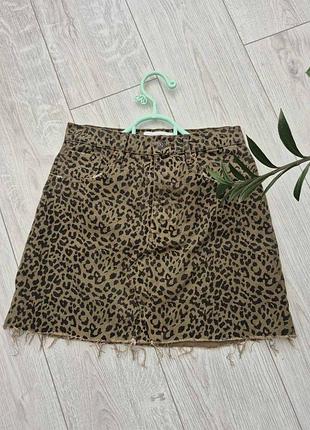 Стильная, коттоновая женская юбка-миди zara