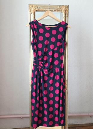 Чорна сукня футляр у червоний горошок phase eight