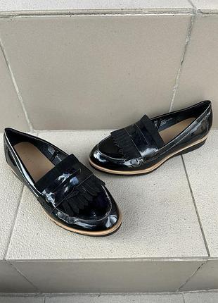 Стильные лаковые лоферы туфли балетки papaya 38p