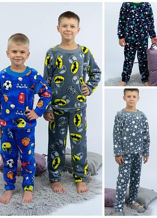 Махрова піжама зимова, махрова піжама плюшева, махровая пижама для мальчика, махровий костюм домашній, зимняя пижама бетмен