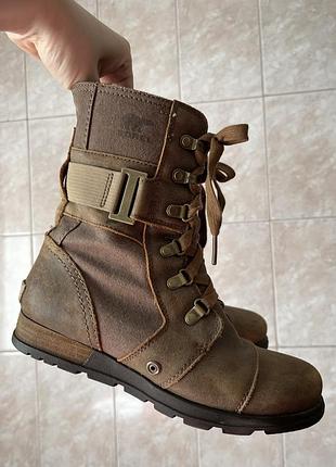 Жіночі черевики sorel major carly emelie conquest водонепроникні повсякденні коричневі на блискавці розмір 37/38 на вузьку ногу