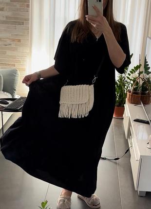 Довга чорна сукня віскоза