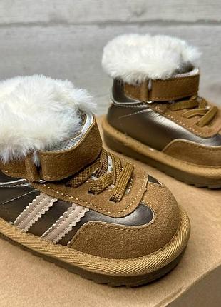 Дитячі утеплені теплі зимові кросівки черевички для хлопчика та дівчинки