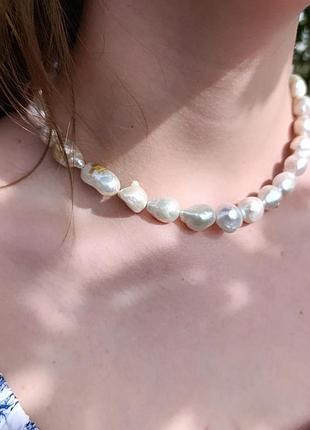 Барочні перли морські натуральні кольє намисто буси