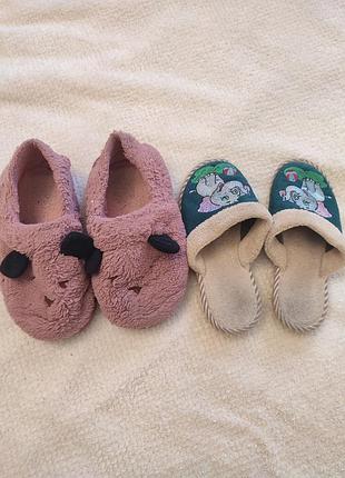 Дитячі тапочки для дівчинки 30 розмір. тапочки домашні. теплые тапки на девочку. капці на дівчинку. взуття