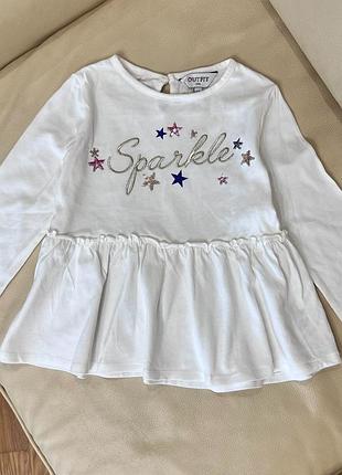 Дуже приємна на дотик кофтинка, реглан на дівчинку 5-6 років ріст 110-116 стан як нова дов 41, шир 34, рукав 40.5