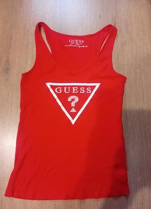 Майка guess красная s размер