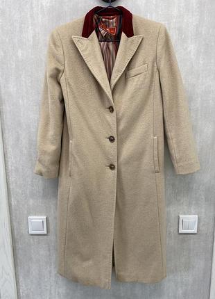 Пальто хс кемел беж