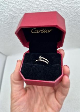 Золота каблучка гвіздок, біле золото 585, 16 розмір, класичне кілечко