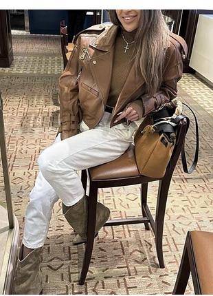 Білі преміальні круті рівні щільні джинси dkny