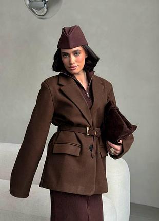 🌈3! шикарний кашеміровий піджак пальто кашемір коричневе шоколадне коричневий шоколад женское