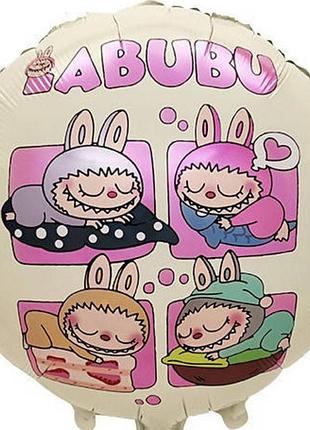 Фольгована кулька 18»(45 см) коло «labubu | лабубу»