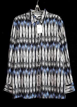 Стильная вискозная рубашка прямого кроя с принтом р.16