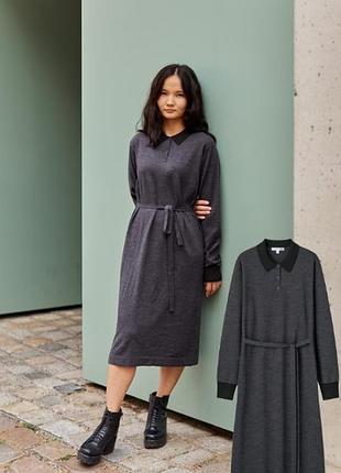 Платье-поло из шерсти мериноса от uniqlo