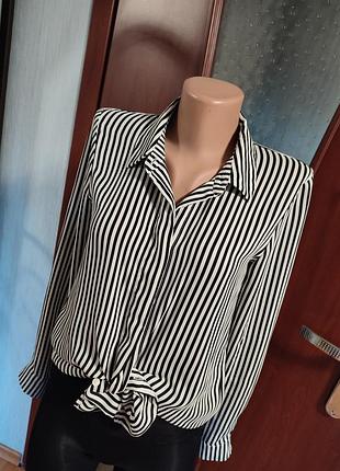 Стильна сорочка у смужку h&m