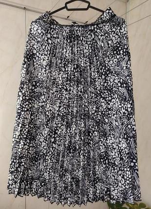 Спідниця міді гофре, юбка штучний шовк в складку, англія