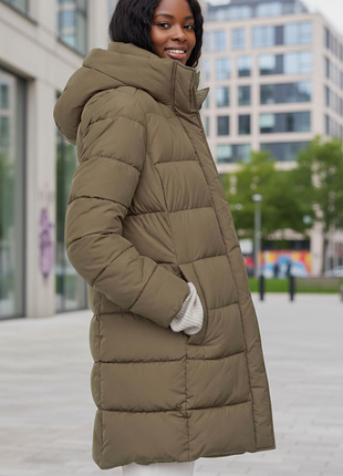 Куртка пуфер удлиненная стеганная зимняя h&m