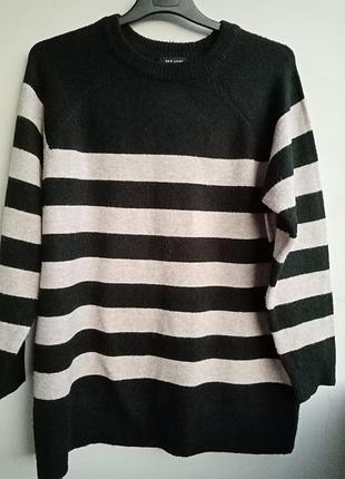 Джемпер светр плоска чорна бежева