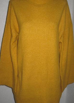 Теплый мягкий свитер полугольф f&f размер 8 оверсайз