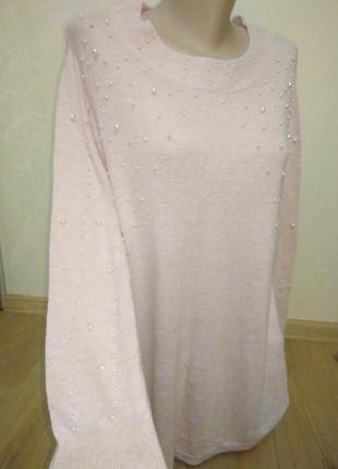 Красивая кофта с жемчужинами zebra/ кофта / вискоза