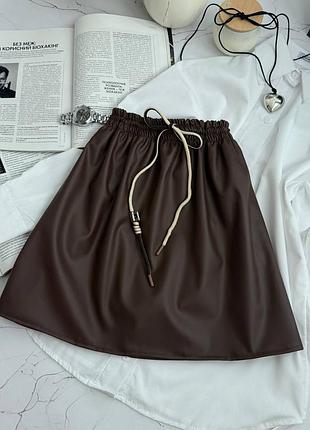 Спідниця-шорти  еко шкіра