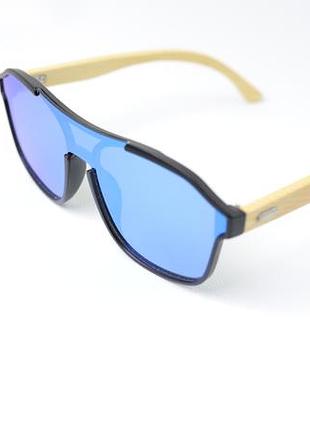 Акция! стильные спортивные солнцезащитные очки с синими зеркальными линзами