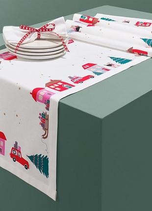 Новорічна скатертина доріжка на стіл