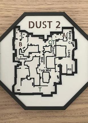 Карта counter-strike — dust2 контр страйк подарунок геймеру
