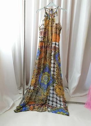 Накидка на купальник літня напівпрозора шифонова сукня