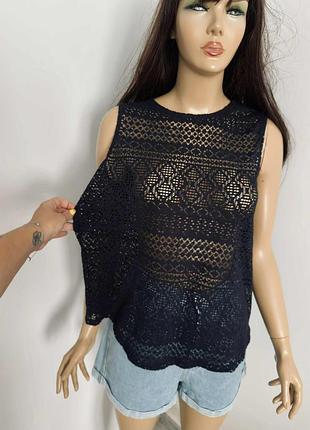 Гарна якісна туніка оверсайз в сітку