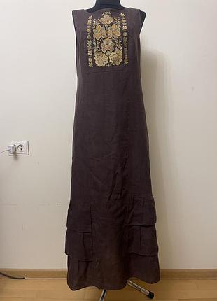 Жіноча лляна сукня - вишиванка linen gallery