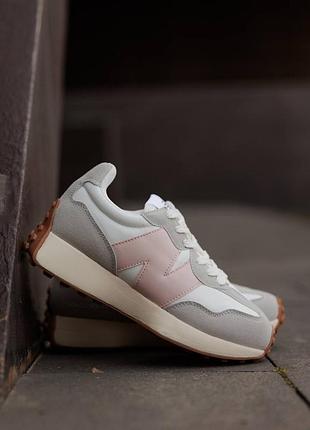 Кроссовки new balance 327 grey pink
