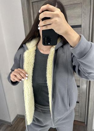 Женский теплый костюм на овчине от 42 до 56 размера