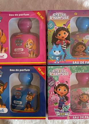 Парфуми для дівчаток та хлопчиків щенячий патруль та габі