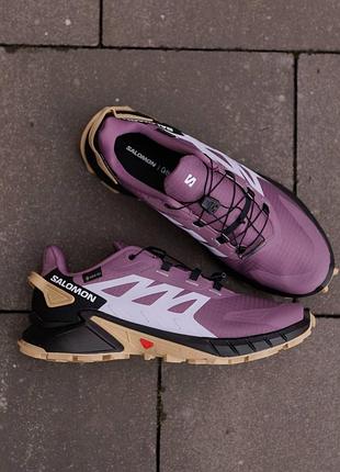 Кроссовки salomon supercross 4 gore-tex purple black