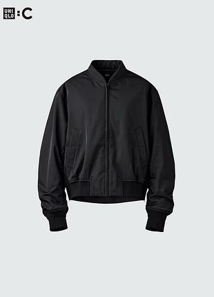 Бомбер uniqlo:c чорний bomber jacket