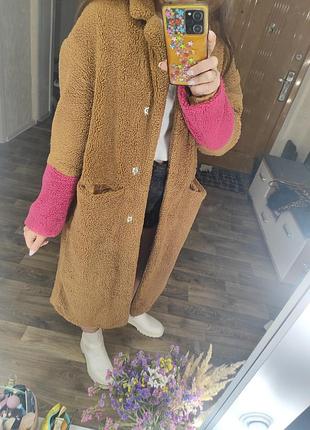 Длинное пальто тедди
