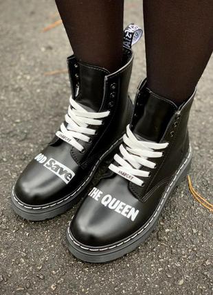 Ботинки женские с мехом мартенс dr martens